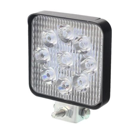 Lampa robocza ledowa prostokątna,  9 LED MINI, 10-36V, 83x83x20 mm, OBUDOWA ALUM.