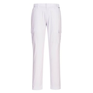Portwest S231 Bojówki Stretch Slim biały