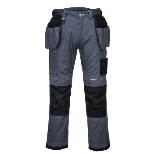 Portwest T602 Spodnie PW3 z kieszeniami kaburowymi czarno-szary rozm. UK28= EU 44