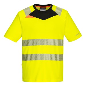 Portwest DX413 Podkoszulek ostrzegawczy DX3 z krótkim rękawem żółty