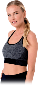 Biustonosz sportowy.- 70% n SPORTS-BRA SB szaro-czarny