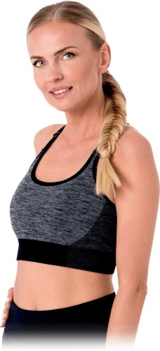 Biustonosz sportowy.- 70% n SPORTS-BRA SB szaro-czarny