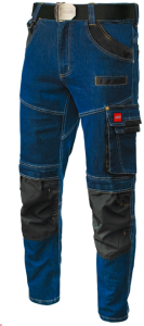 A-M Spodnie do pasa JEANS STRETCH niebieskie