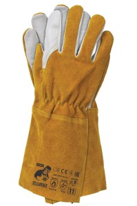 YELLOWBEE Rękawice spawalnicze dwoina + skóra kozia nici kevlar 11