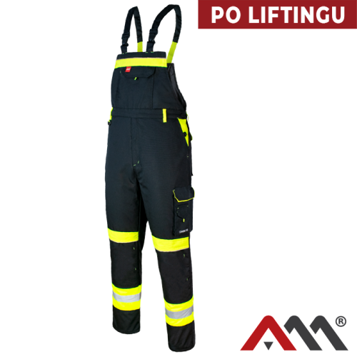 A-M Ogrodniczki ocieplane CLASSIC-VIS czarno/seledynowe