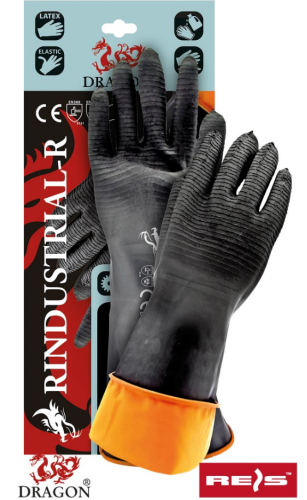 Rękawice z gumy z przedłużonym mankietem. RINDUSTRIAL-R35 35