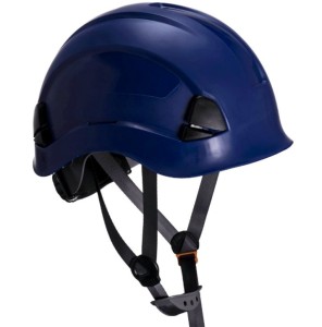 Kask hełm do pracy na wysokości LOKI z paskiem czteropunktowym niebieski