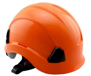 Kask hełm do pracy na wysokości LOKI z paskiem czteropunktowym pomarańczowy