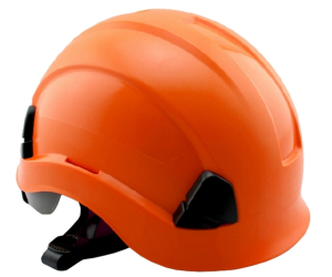 Kask hełm do pracy na wysokości LOKI z paskiem czteropunktowym pomarańczowy