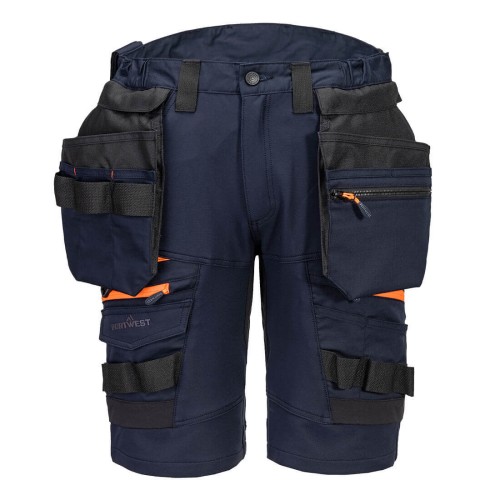 Portwest DX444DNR Szorty robocze DX4 z odpinanymi kieszeniami kaburowymi dark navy