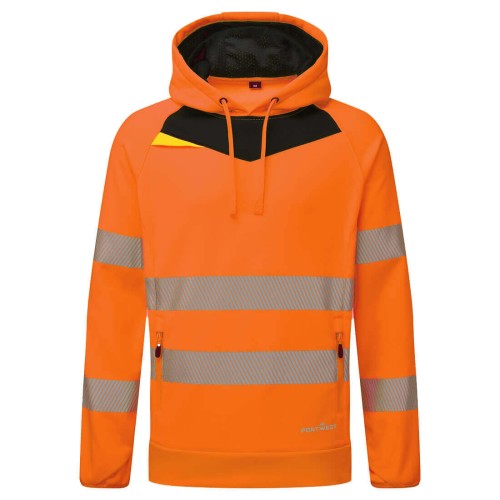 Portwest DX483OBR Ostrzegawcza bluza z kapturem DX4 orange/black