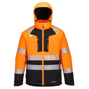 Portwest DX430OBR Ostrzegawcza kurtka zimowa DX4 - klasa 2 orange/black