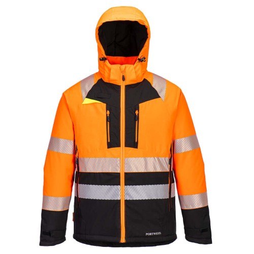 Portwest DX430OBR Ostrzegawcza kurtka zimowa DX4 - klasa 2 orange/black