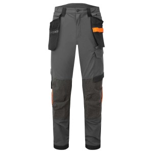 Portwest EV440MGR Elastyczne spodnie robocze EV4 z kaburami metal grey