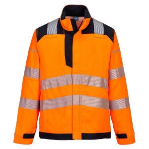 Portwest FR722OBR Trudnopalna i antystatyczna kurtka ostrzegawcza PW3 orange/black