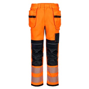 Portwest FR415OBR Trudnopalne spodnie multiochronne PW3 z kaburami orange/black