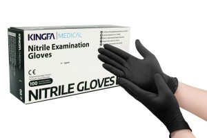 Rękawice diagn. czarny nitrile exam gloves  size m