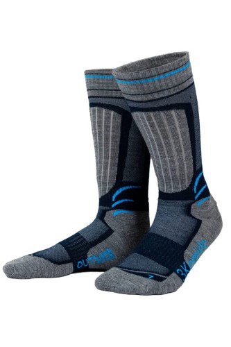 Skarpety Merino 3Kamido OUTDOOR - szaro-granatowy