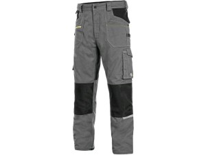 Spodnie do pasa CXS STRETCH męskie skracane 170-176cm - szaro-czarny