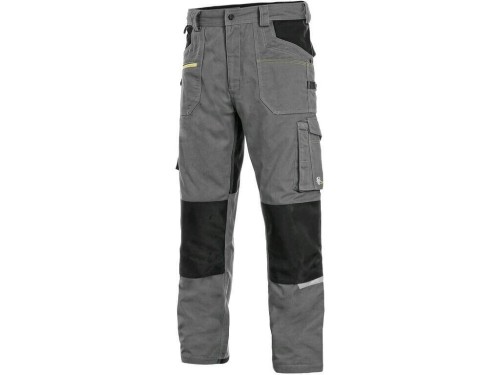 Spodnie do pasa CXS STRETCH męskie skracane 170-176cm - szaro-czarny
