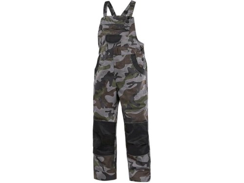 Spodnie ogrodniczki CXS CAMO dziecięce