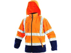 Kurtka softshell DERBY męska ostrzegawcza - pomarańczowy