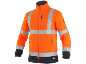 Kurtka ostrzegawcza polar CXS PRESTON męska - pomarańczowo-niebieski