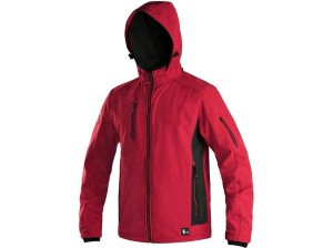 Kurtka softshell CXS DURHAM męska - czerwono-czarny