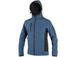 Kurtka softshell CXS DURHAM męska - niebiesko-czarny