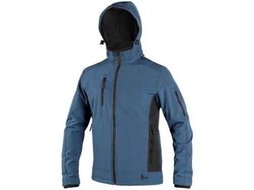 Kurtka softshell CXS DURHAM męska - niebiesko-czarny