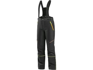 Spodnie do pasa CXS TRENTON dziecięce softshell zimowe - czarny z elem. odblask.