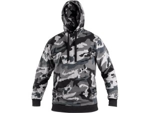 Bluza CXS ARYN z kapturem - szaro-czarny kamuflaż