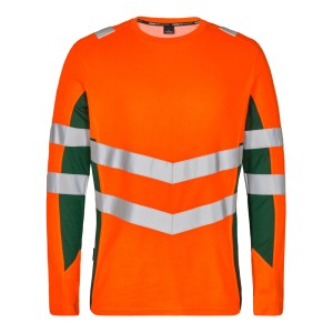 Koszulka ostrzegawcza długi rękaw ENGEL Safety t-shirt  - pomarańczowy/zielony