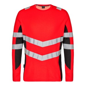 Koszulka ostrzegawcza długi rękaw ENGEL Safety t-shirt  - czerwony/czarny