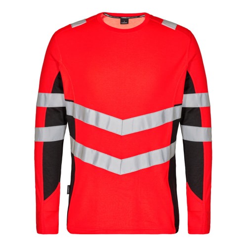 Koszulka ostrzegawcza długi rękaw ENGEL Safety t-shirt  - czerwony/czarny