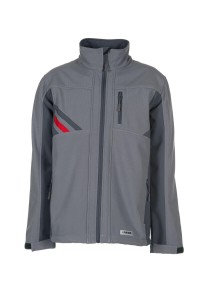 Kurtka softshell męska HIGHLINE 2381 - cynkowy/łupkowy/czerwony