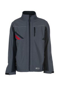 Kurtka softshell męska HIGHLINE 2382 - łupkowy/czarny/czerwony