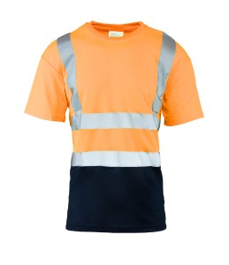 Koszulka z pasami odblaskowymi BRIXTON FLASH 50-50 160g - pomarańczowy