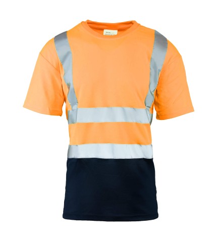 Koszulka z pasami odblaskowymi BRIXTON FLASH 50-50 160g - pomarańczowy