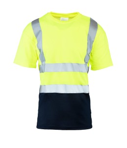 Koszulka z pasami odblaskowymi BRIXTON FLASH 50-50 160g - żółty