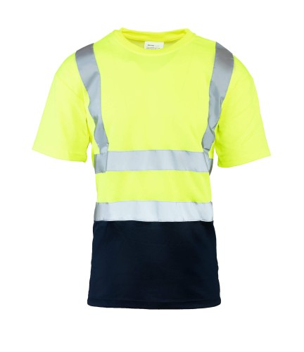 Koszulka z pasami odblaskowymi BRIXTON FLASH 50-50 160g - żółty