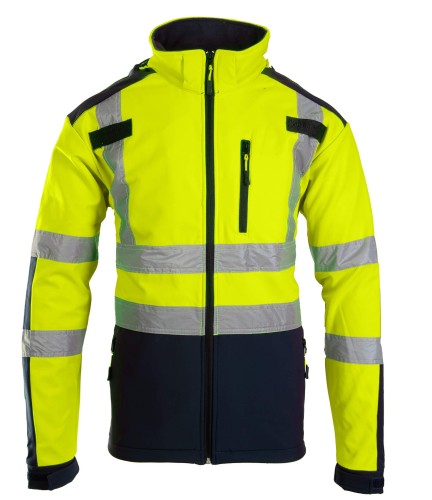 Softshell BRIXTON FLASH BF005 z pasami odblaskowymi KAT 2 klasa2 - żółty
