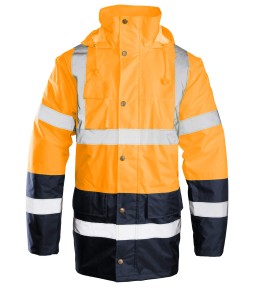 Kurtka parka BENEFIT HI VI - pomarańczowy