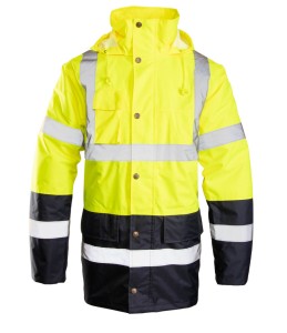 Kurtka parka BENEFIT HI VI - żółty
