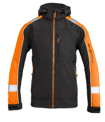 Softshell BENEFIT RIVAL - czarny-pomarańczowy