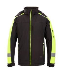Kurtka softshell BENEFIT RIVAL ocieplana - czarny-żółty