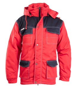 Kurtka parka BRIXTON SNOW - czarny-czerwony