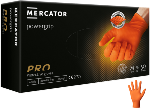 Rękawice nitrylowe POWERGRIP ORANGE (50szt.)