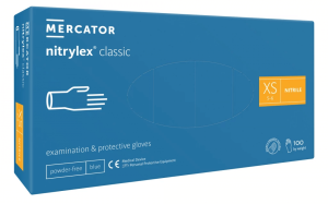 Rękawice nitrylowe bezpudrowe NITRYLEX CLASSIC blue (100szt.)