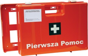 Apteczka zakładowa z podwójnym wyposażeniem AZP20, K-20 wym: 45*33*15 cm + wyposażenie wg: DIN 13164 oraz DIN 13157